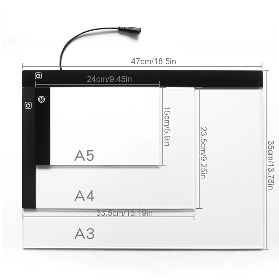 A5 Light Box Drawing Pad,Brightness Adjustable for Artists, AnimationDrawing, Sketching, Animation, X-ray Viewing