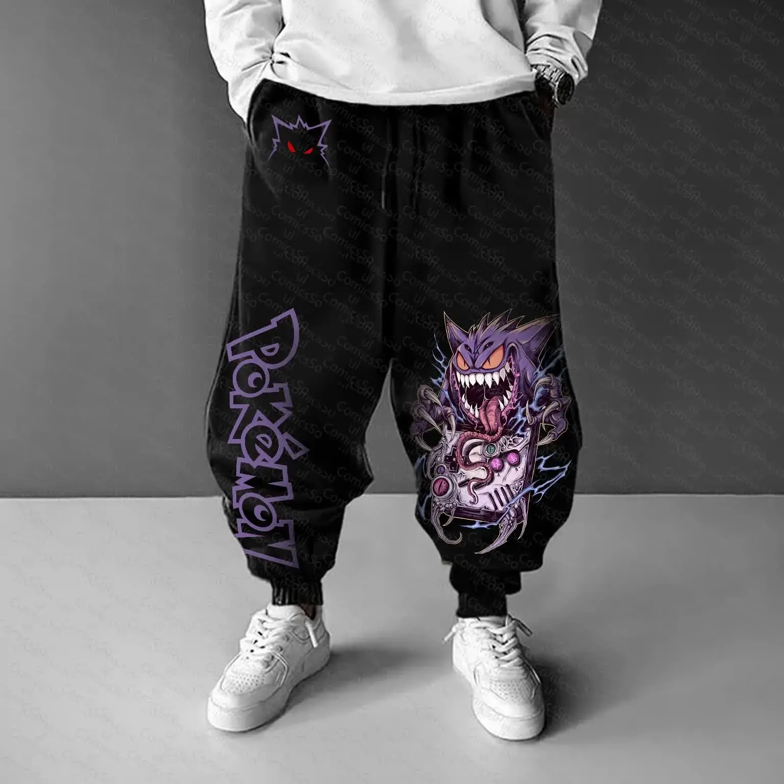 

Unisex Pokemon Gengar Joggers Trousers Sweetpants Men Women Sport Pants Spring Summer Streetwear Loose Casual Pants Y2K 2026