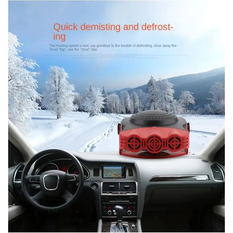 Winter 3 Head Car Heater Fan Electric Cooling Heating Fan Defogging Demister 12V  Auto Windshield Defroster Car Anti-Fog Heater