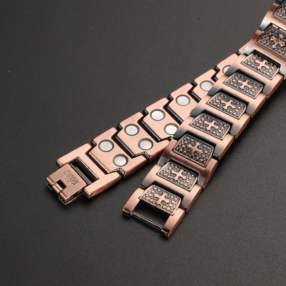 Men's Pure Copper Magnetic Bracelet Jewelry Gift with Size Adjustment Tool