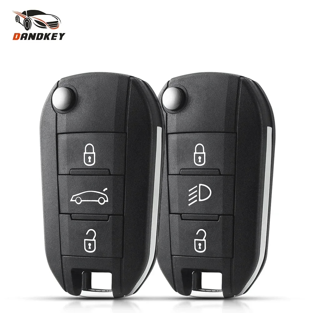 

Dandkey 3PCS 3 Buttons Flip Folding Remote Key Shell Case For Peugeot 208 2008 301 308 508 5008 RCZ For Citroen C-Elysee