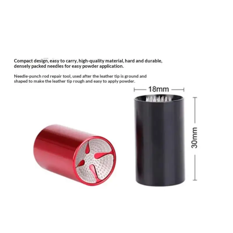 2 In 1 Pool Cue Tip Shaper Durable Aluminum Billiard Cue Tip Repair Tool for Casual & Professional Billiard Use