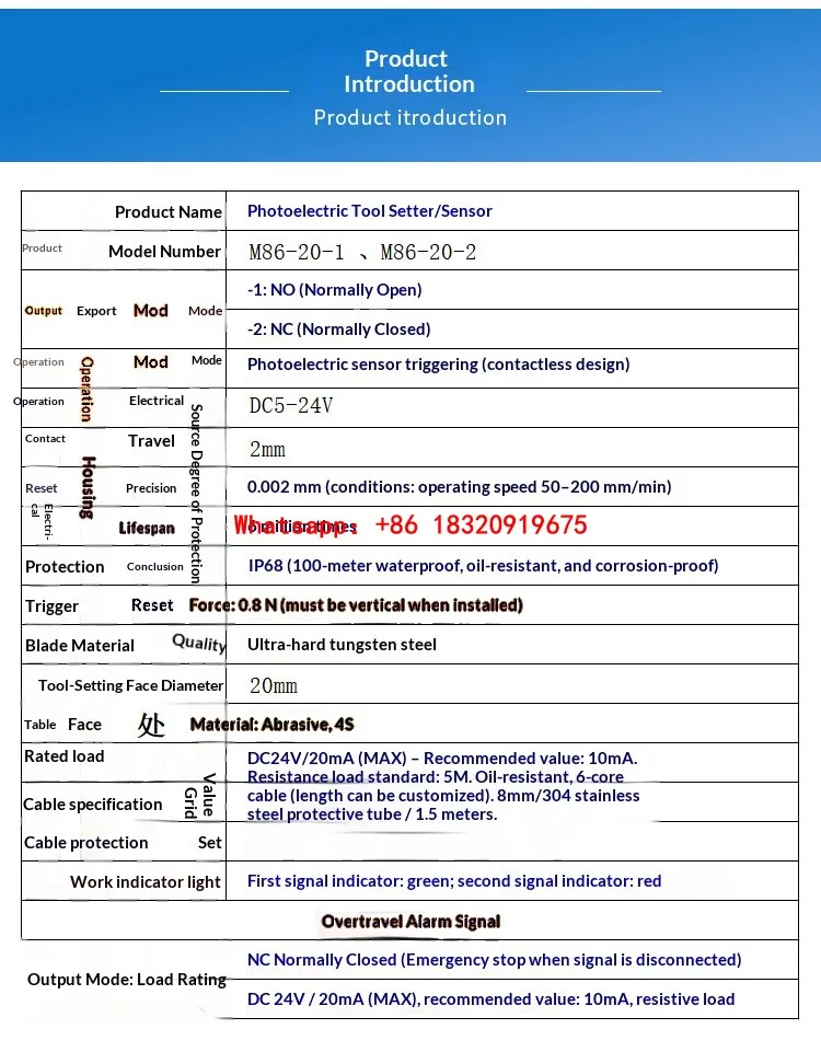 Cyclmotion Photoelectric tool setting device for machining centers, broken tool detection, CNC engraving machines, and M86D-20