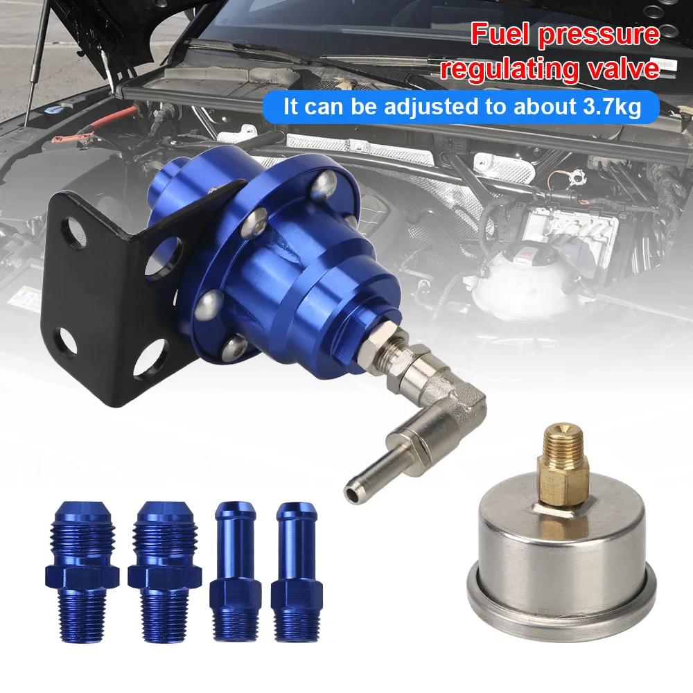 Vehicle Refitting fuel Supercharger Car Accessories Universal with Gauge Kit Adjustable Fuel Pressure Regulator