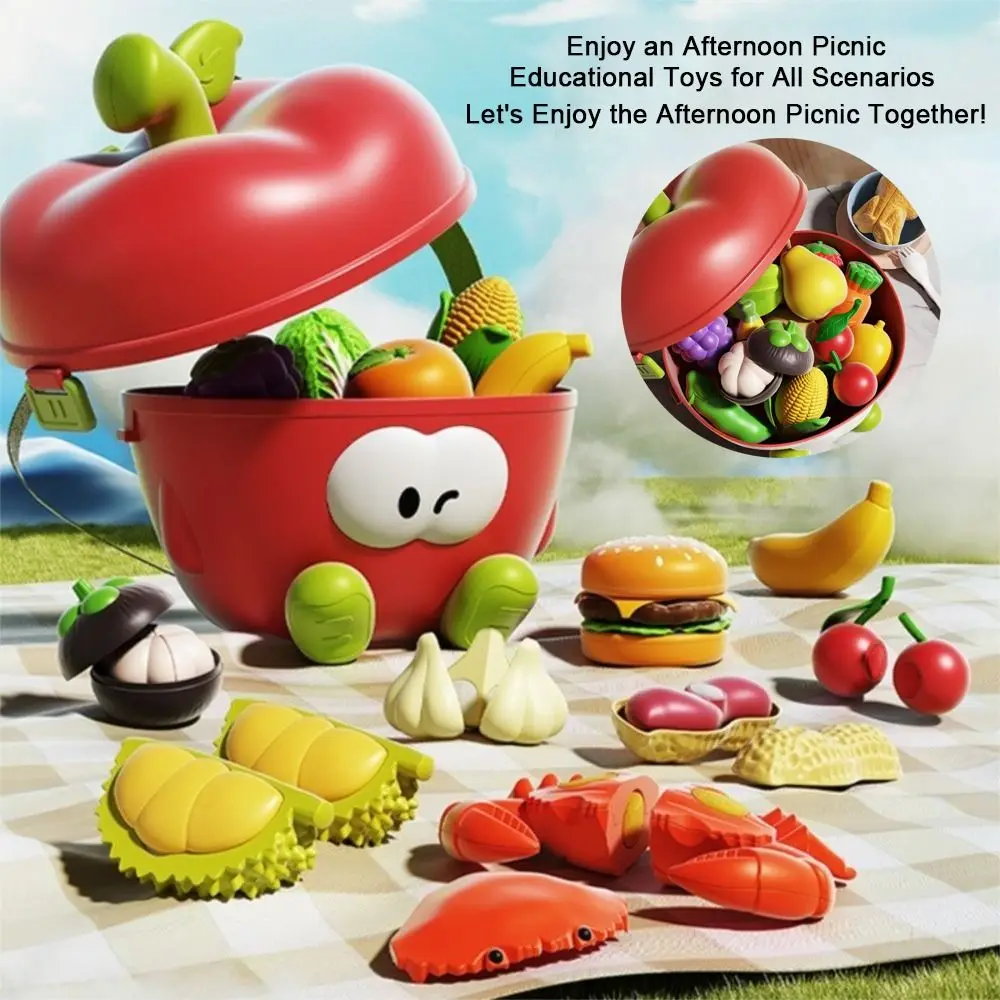 Set da taglio per frutta in ABS Contenitore grande Gioco carino Accessori da cucina Set educativo Gioco per bambini Gioco da cucina con cibo