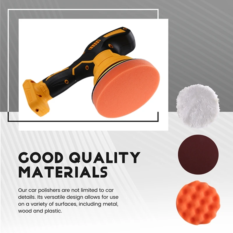 Car Polisher Adjustable Auto Cordless Electric Waxing Sanding Sealing Glaze Tool  For Dewalt 18V 20V Battery Power Tools