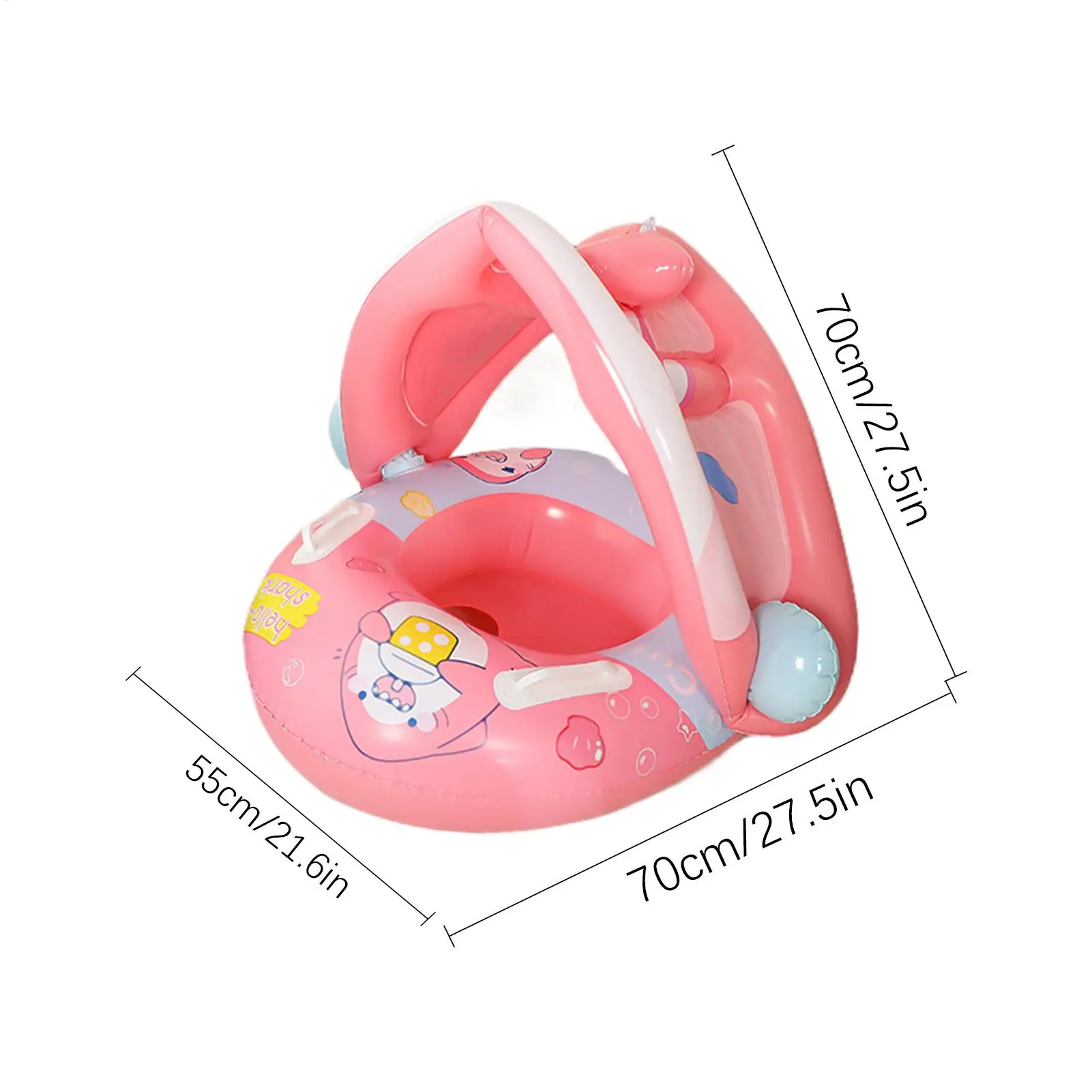 Horn Boot aufblasbare Baby Schwimmen Float Schwimmen Trainer Pool Schwimmt Schwimmen Ring Baldachin Schwimmen Ring Für Säuglings Schwimmer