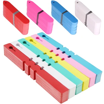 30-100PCS สวนสวนเนอสเซอรี่ Hang ป้ายแท็กพลาสติก Identification Card แหวนกันน้ําชุดเครื่องหมาย reusable