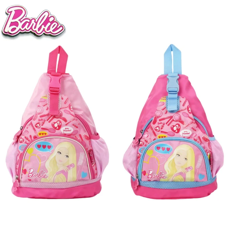 Miniso Barbie Backpack One Shoulder Crossbody Bag Children's Coin Purse Cartoon Knapsack Travel Storage Bag Girls Holiday Gifts