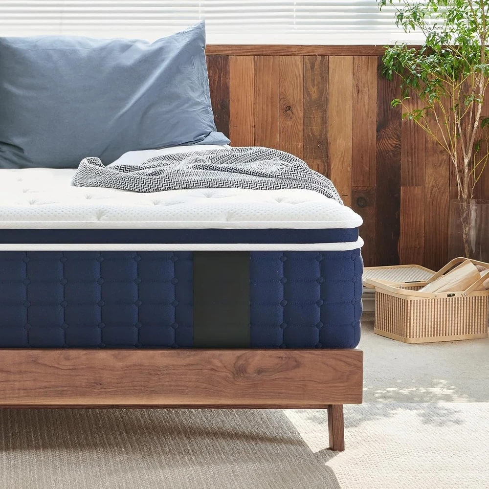 

12 Inch Medium Feel Full Mattress in a Box, Hybrid Construction Individual Pocket Springs with Memory Foam, Cooler Sleep