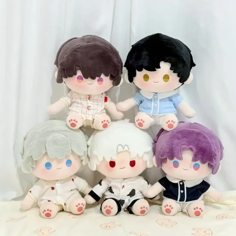 

20cm Anime Love And Deepspace Only Nude Doll Sylus Cosplay Hair Slices Series Sitting Posture Plush Doll Stuffed Toy Maumet Gift
