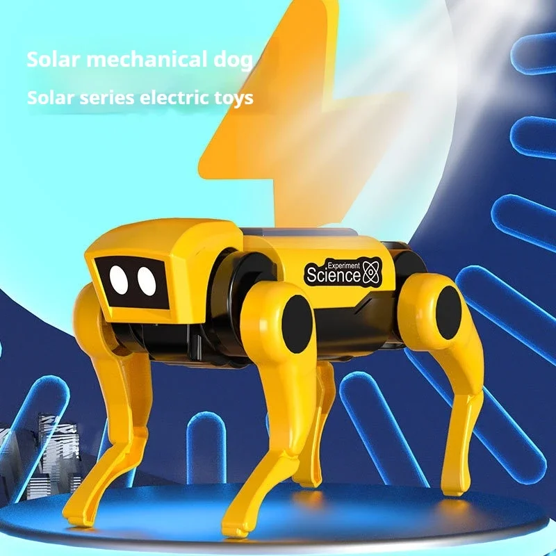 New 13cm Science and Education Solar Robot Dog Steam Manual DIY Assembling Educational Science Experiment Robot Children's Toys