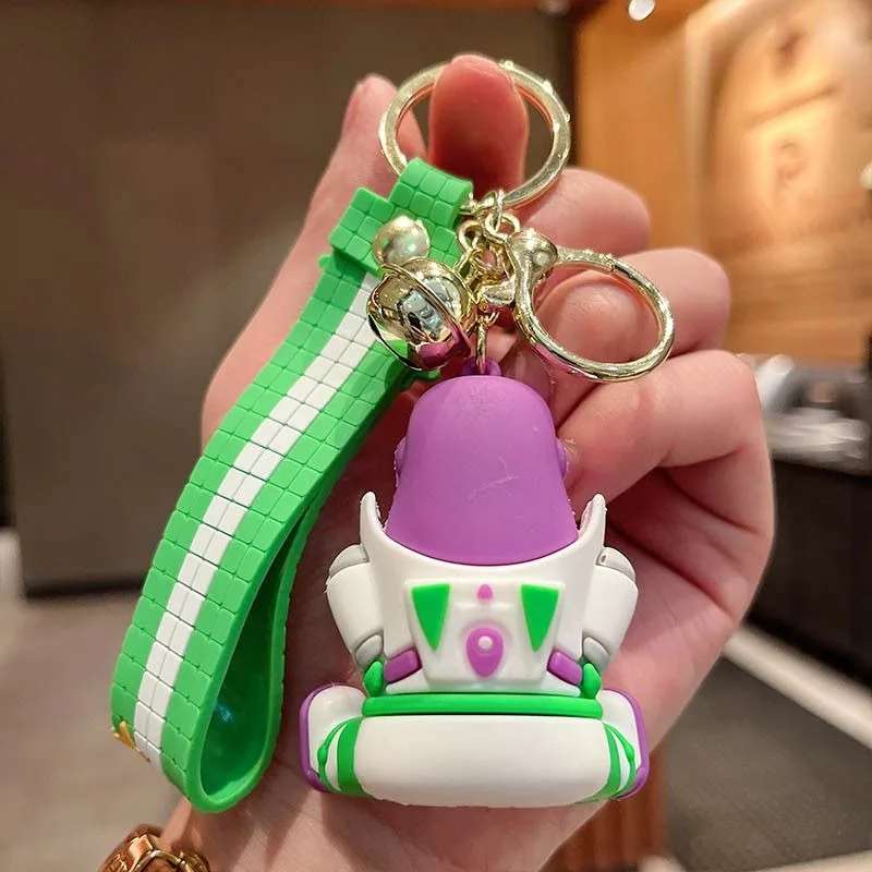 Personalized Cartoon Cute Toy Story Disney Buzz Lightyear Woody Jessie New Men's and Women's Car School Bag Keychain Pendant