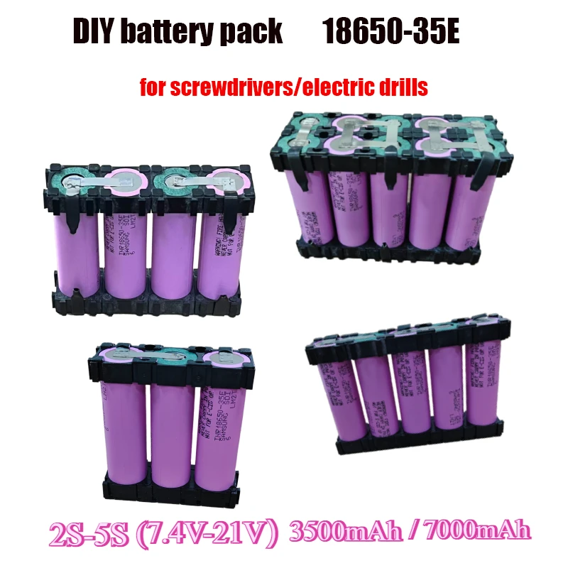

18650 Battery Pack Custom 18650-35E Battery Welding DIY 2S1P 3S1P 3S2P 4S1P 5S2P 3500mAh / 7000mAh Battery Pack 7.4V To 21V