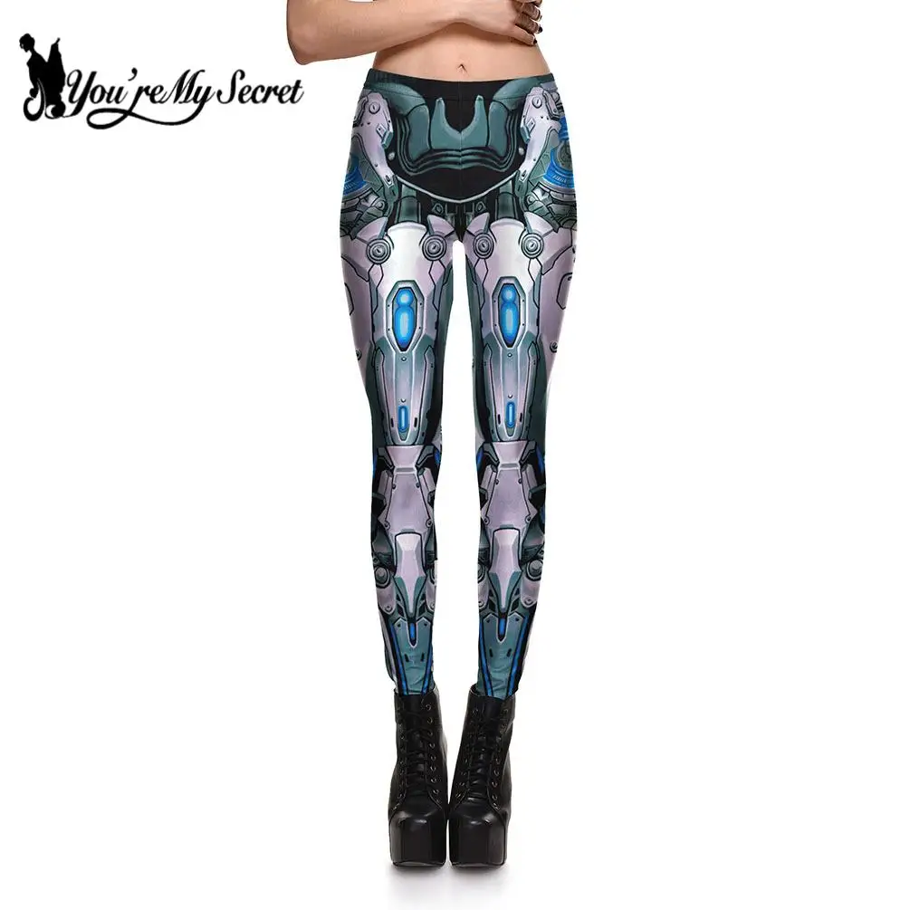 [You\'re My Secret] New Cosplay Costume Steampunk Sexy Leggings for Women3D Printend High Waist Pants Gothic Style Leggins 2024