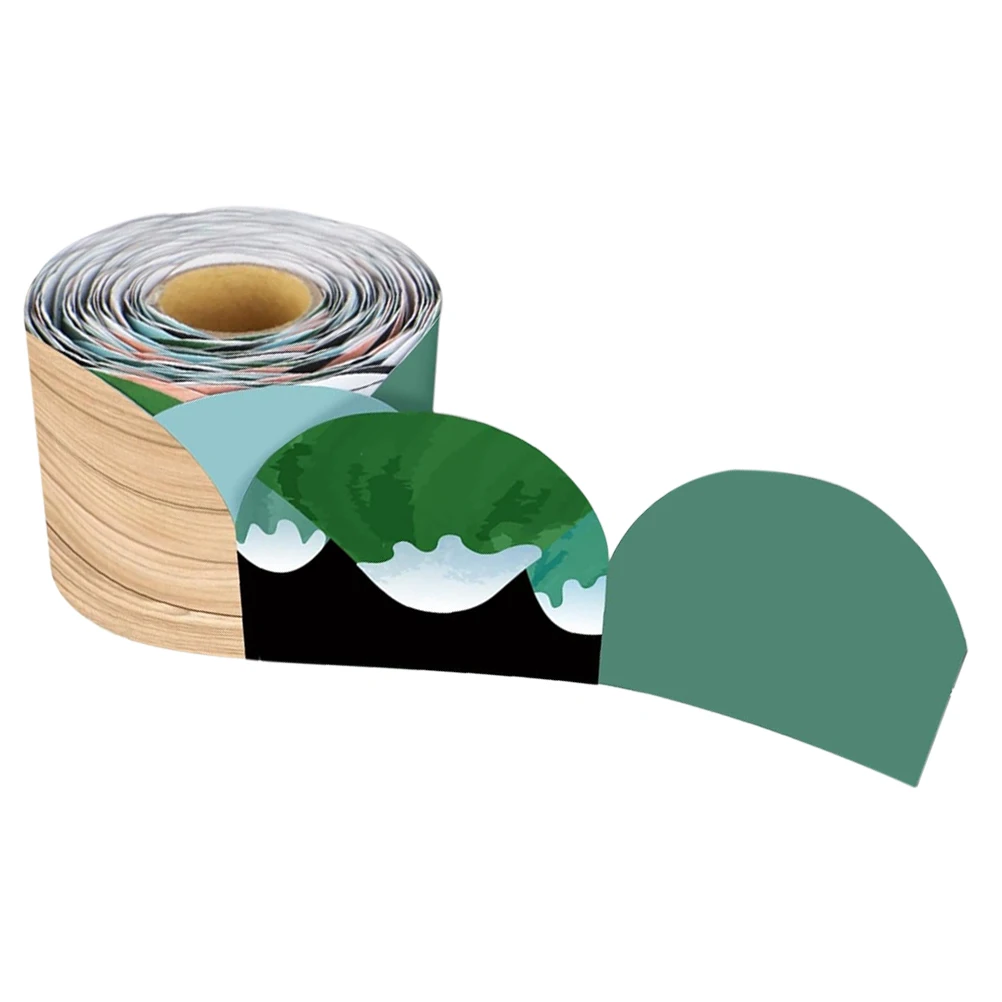 

Arch Bridge Black Scalloped Bulletin Board Borders 1 Roll Minimalist Mountain Design Paper Creative Decoration Bulletin