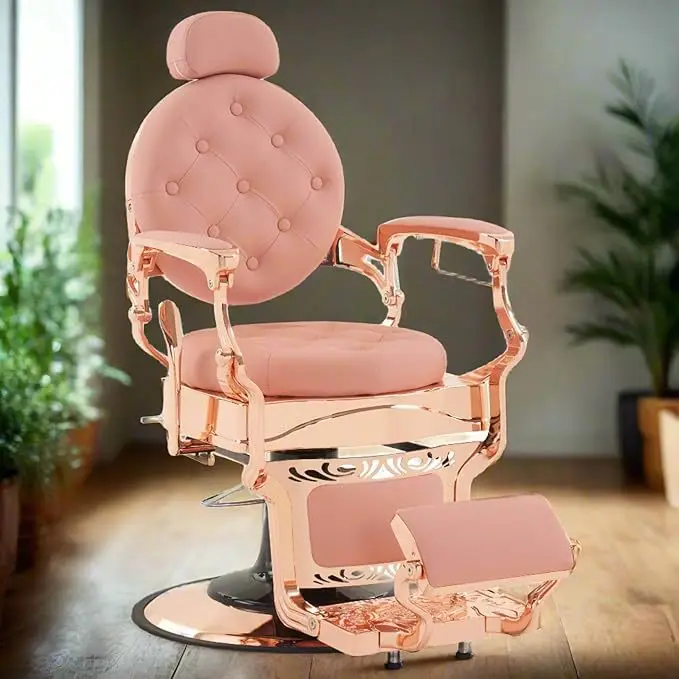 Hair Chair Heavy Metal Retro Barber Multipurpose Hydraulic Slant Chair Salon Beauty Spa Grooming Equipment