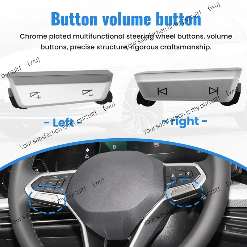 Chrome Multifunctional Steering Wheel Button Key Volume Button For VW Golf 8 MK8 Passat B8 PA T ROC 30D959442J