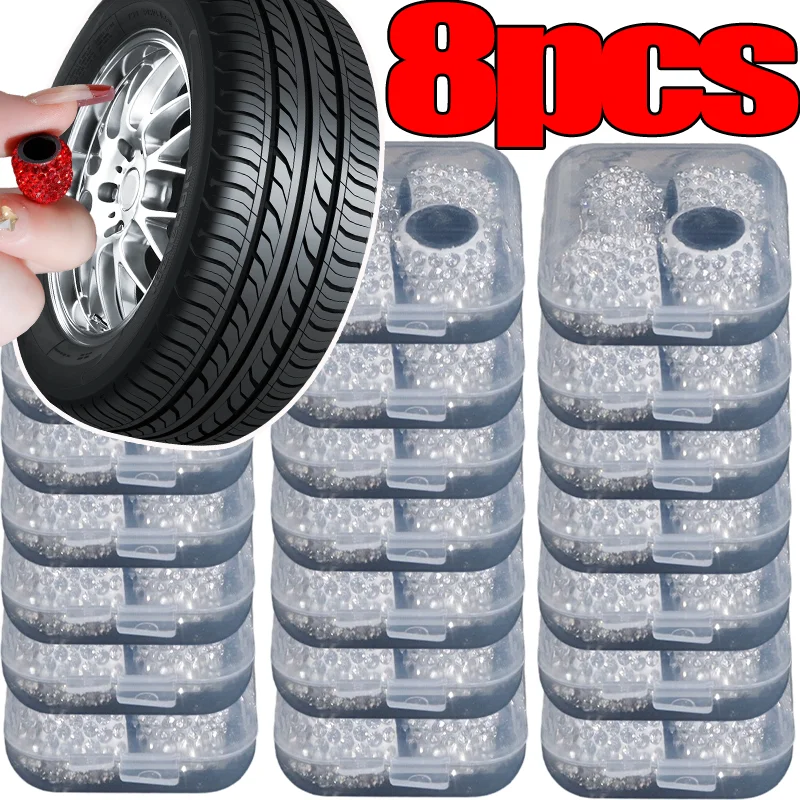 

Blingbling Crystal Rhinestone Tire Valves Stem Caps Car Wheel Dustproof Cover Universal for Car Truck Motorcycle Bicycle 8/4pcs