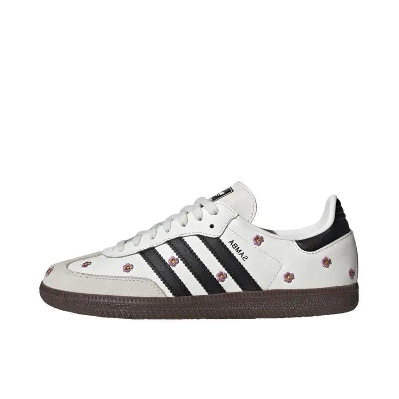 Adidas Originals Samba OG Black and White Print Color Men's and Women's Anti-slip Wear Sports Retro  Moral Training Shoes