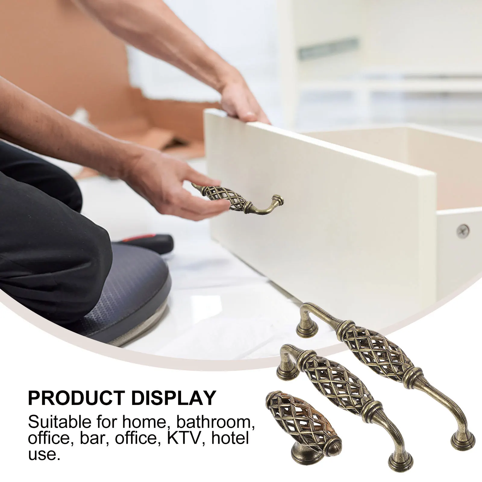 

3Pcs Comfortable Design Birdcage Pulls for Cabinets Drawers Furniture Furniture Handles Cupboard Grips