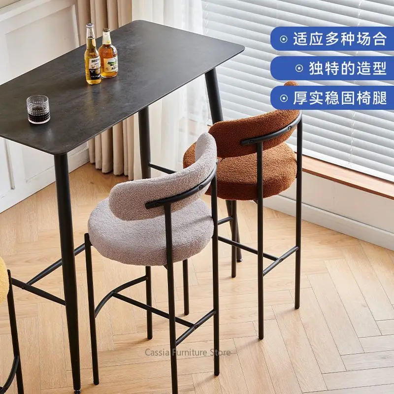 Bar Stool with Backrest for Kitchen Island, Metal Frame Counter Chair for Cafe Pub, Modern Vanity Seat for Home