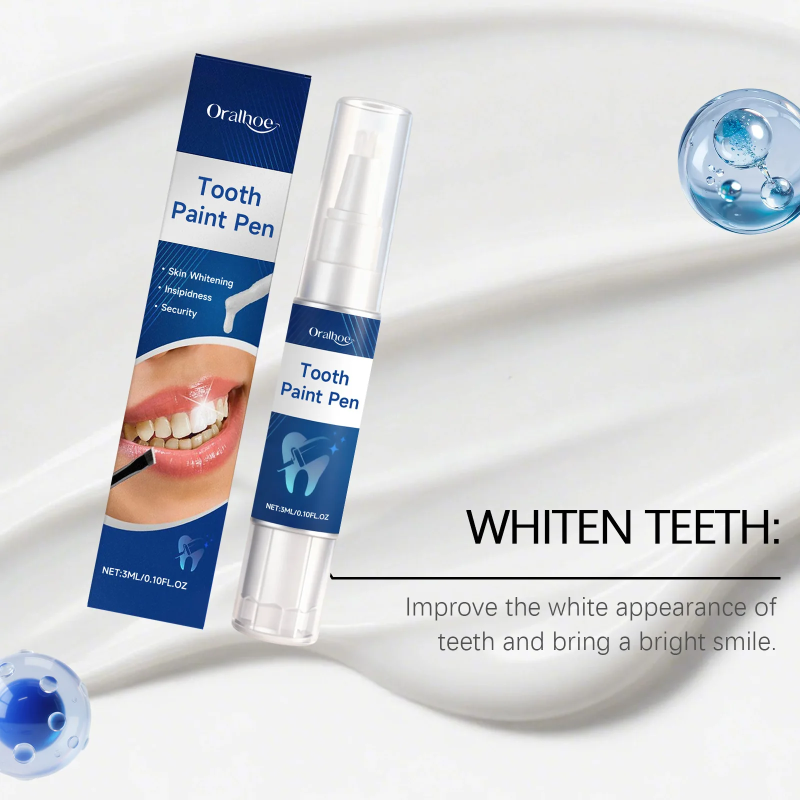ORALHOE Teeth Whiten Pen Fresh Breath Remove Bad Breath Improve Tooth Yellowing Brighten Shine Care for Gums Tooth Nourish Paint