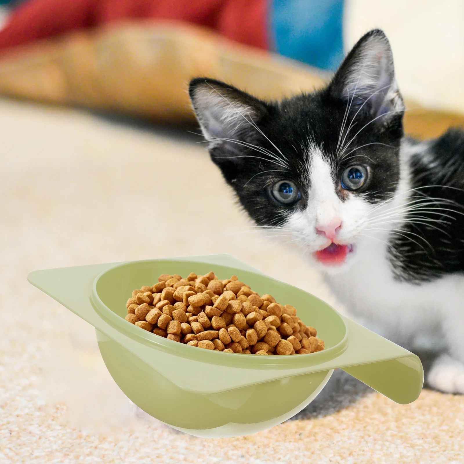 

Ergonomic Feeding Durable Cat Lightweight Dog Feeder Large Capacity Indoor Use Smooth Surface For Cats Dogs Food Container Food