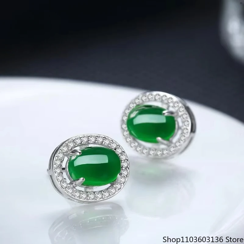 

Серьги из натурального нефрита, винтажный амулет, резной драгоценный камень, очаровательные подарки для женщин, серебряные серьги-гвоздики 925, настоящие ювелирные изделия