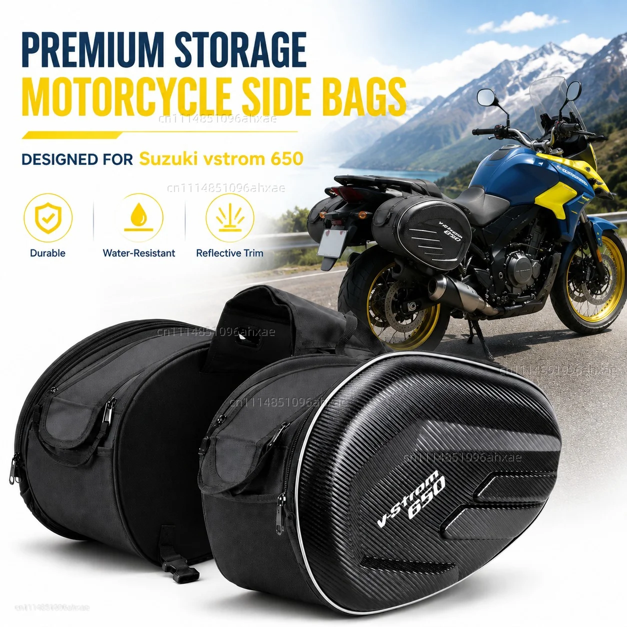 For Suzuki vstrom 650 DL650 650XT v-strom 650 xt vstrom650 dl 650 2PCS Motorcycle Pannier Bags Luggage Saddle Bags Side Storage