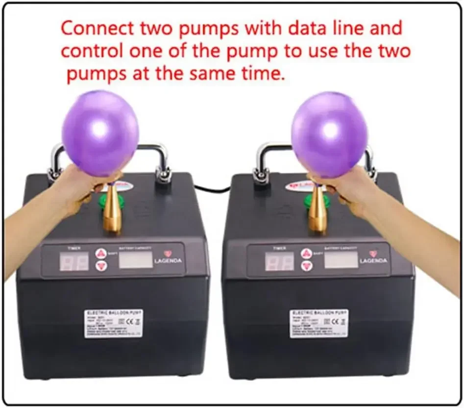 Portable Electric Balloon Pump Professional Automatic Modeling Balloon Inflator Electric Balloon Blower Pump wit