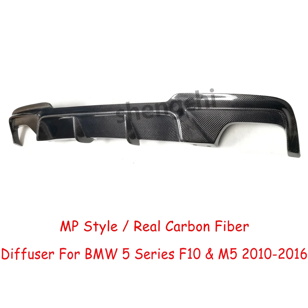 F10 MP Style Carbon Fiber Rear Diffuser For BMW 5 Series F10 M Tech 520i 523i 528i 530i 535i M5 Rear Bumper Diffuser 2010-2016