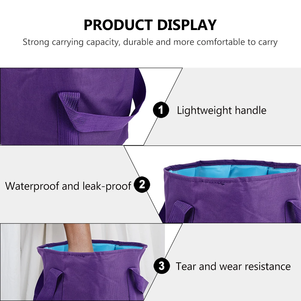 

Foot Bath Tub Foldable Soaking Spa Basin Portable Home Foot Barrel Large Storage Bucket Durable Oxford PEVA Material Travel Use