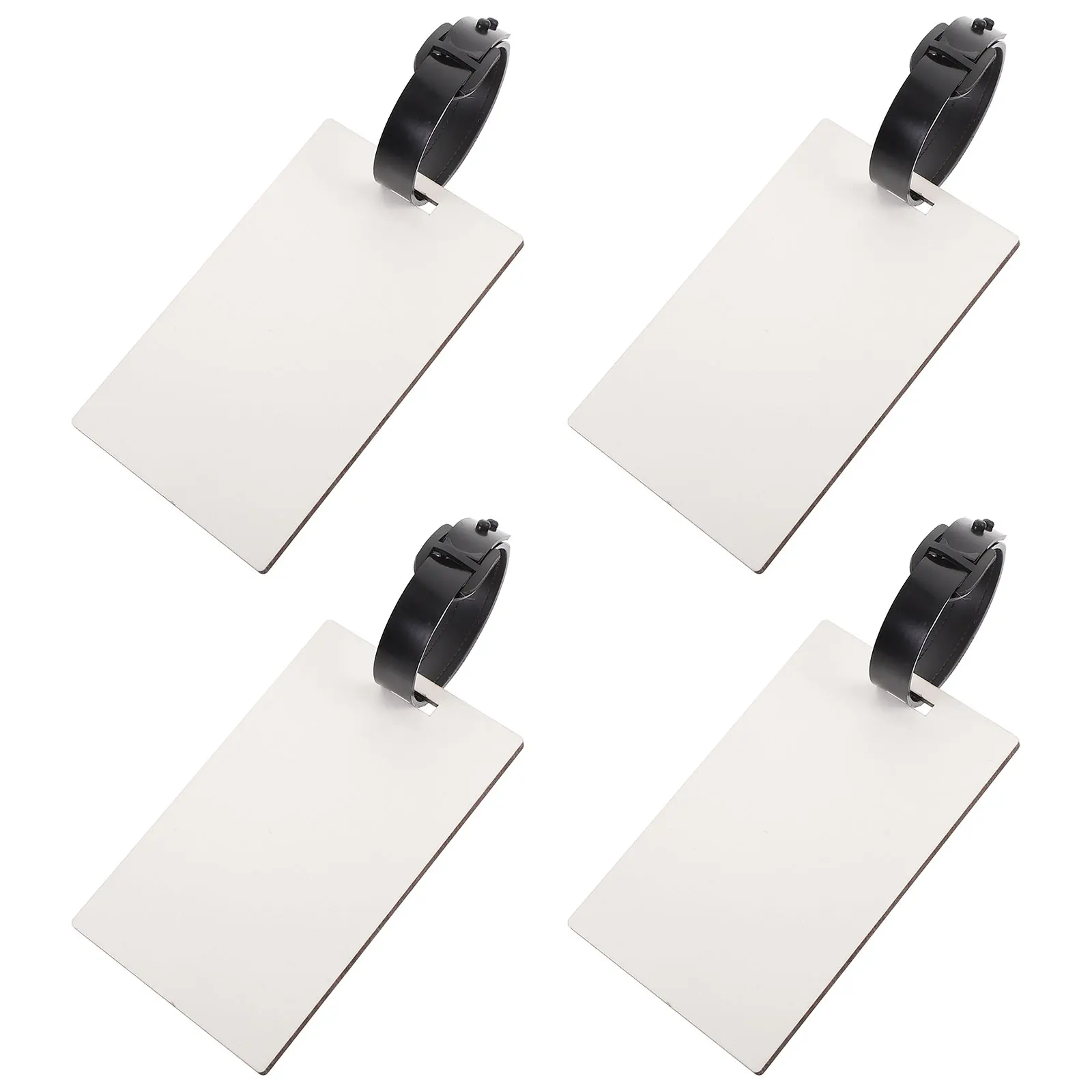 

4Pcs Blank Luggage Tags Sublimation Heat Transfer Tags for Bag Identification Business Travel Labels