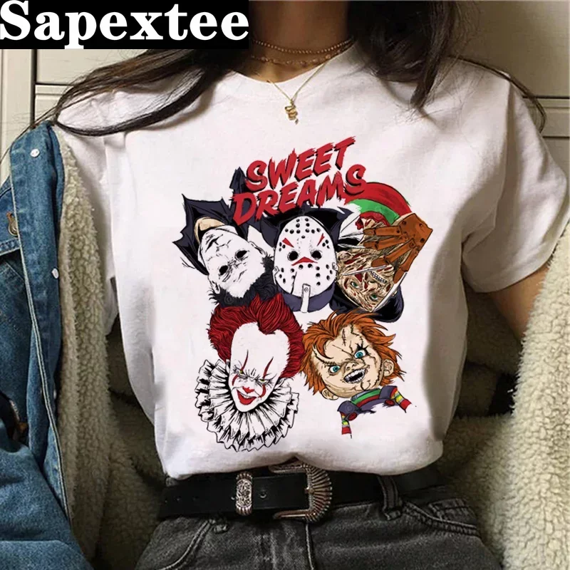 

Чаки одежда для женщин японский tumblr grunge kawaii футболка винтажная Харадзюку