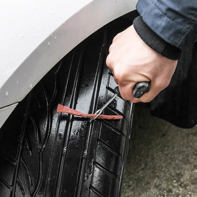 Motorcycle Car Tire Repair Tool Sets Tire Repair Kit Studding Tool Set Tubeless Tire Tyre Puncture Plug Garage Tool Rubber Strip image 2