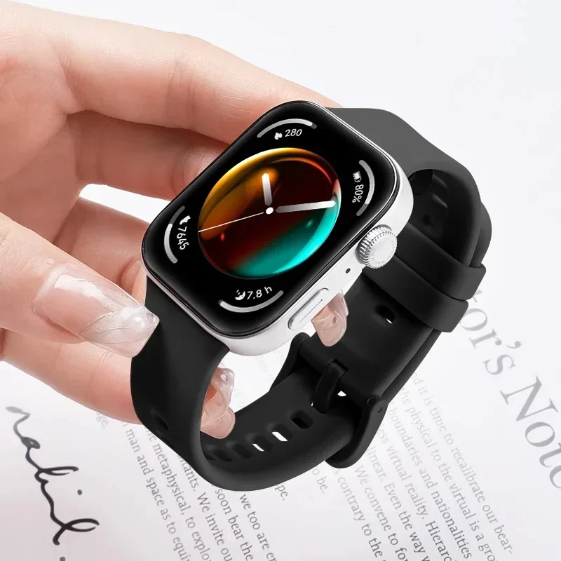 Ремешок для часов huawei подходит для часов 3/4 ремешок спортивный официальный веб-сайт 1:1 умные часы силиконовый браслет для correa huawei fit4/4pro/3