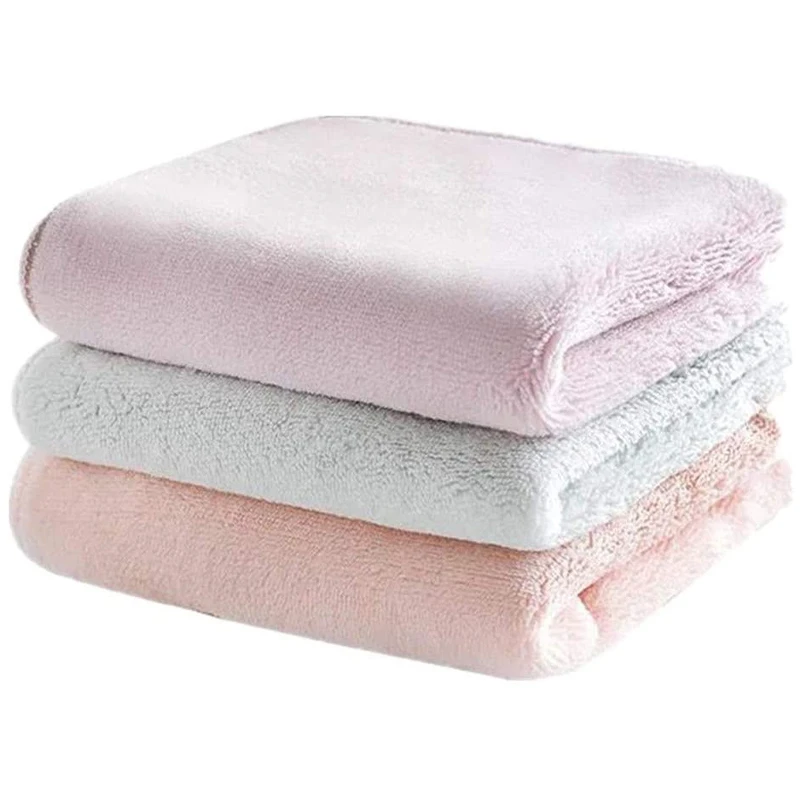 3 Pcs Thick Microfiber Super Absorbent Dish Towels Two Sides Natural Fabric Quality Tea Towels,12X12 Inch ,Multi-Colors