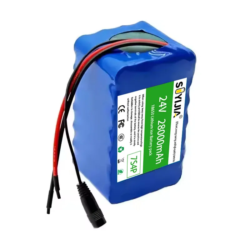 Nouvelle Batterie 24V 7S4P 18650 28Ah Pour Fauteuils Roulants Électriques Batterie Lithium-ion Rechargeable + Chargeur 29.4V