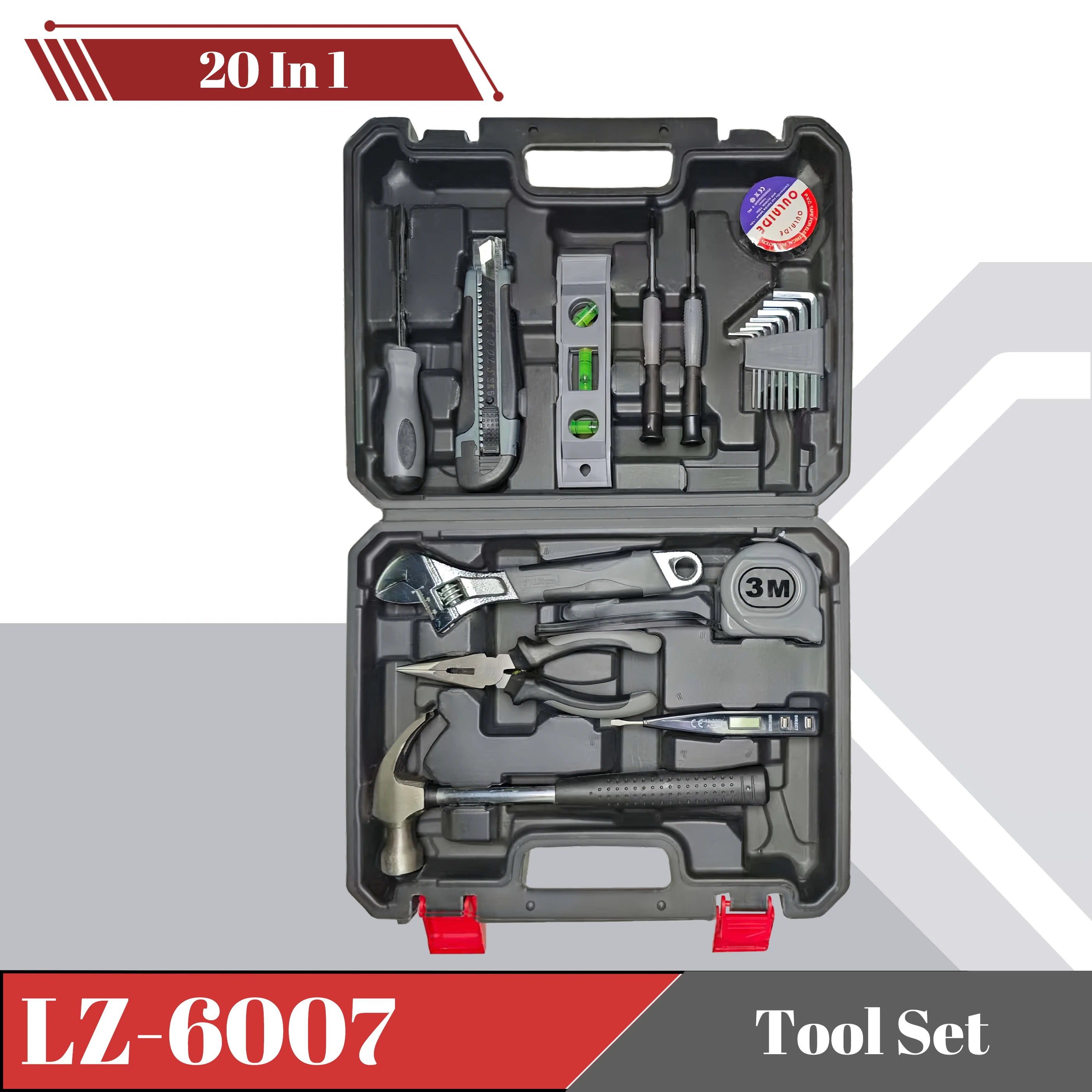

Набор инструментов из 20 предметов, горизонтальная версия, модернизированные применимые сцены, домашний DIY, архитектура и строительство