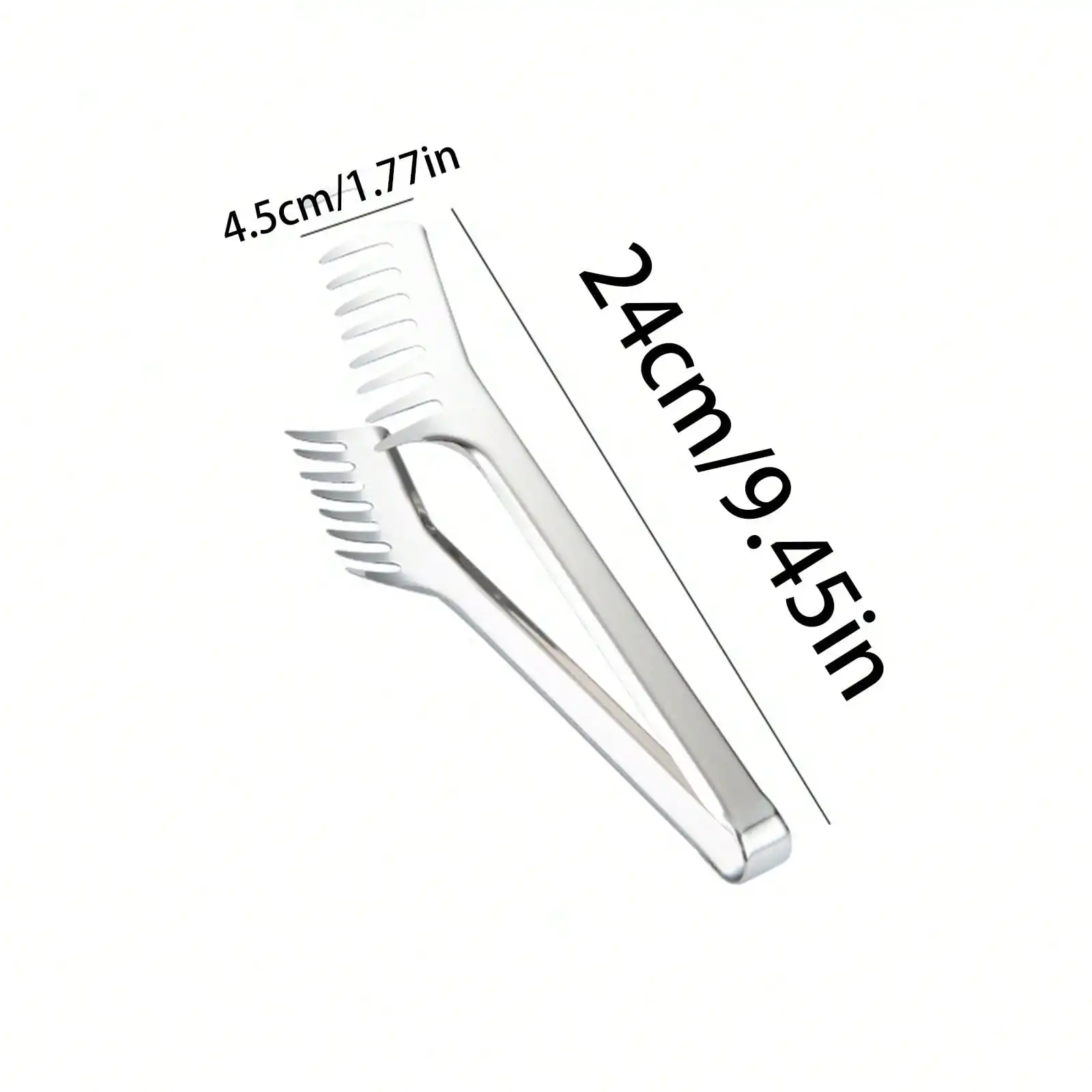 1 Stainless Steel Food Clip, Commercial Kitchen Vegetable Clip, Noodle Clip, Barbecue Clip, Extended Anti Burn Steak Clip