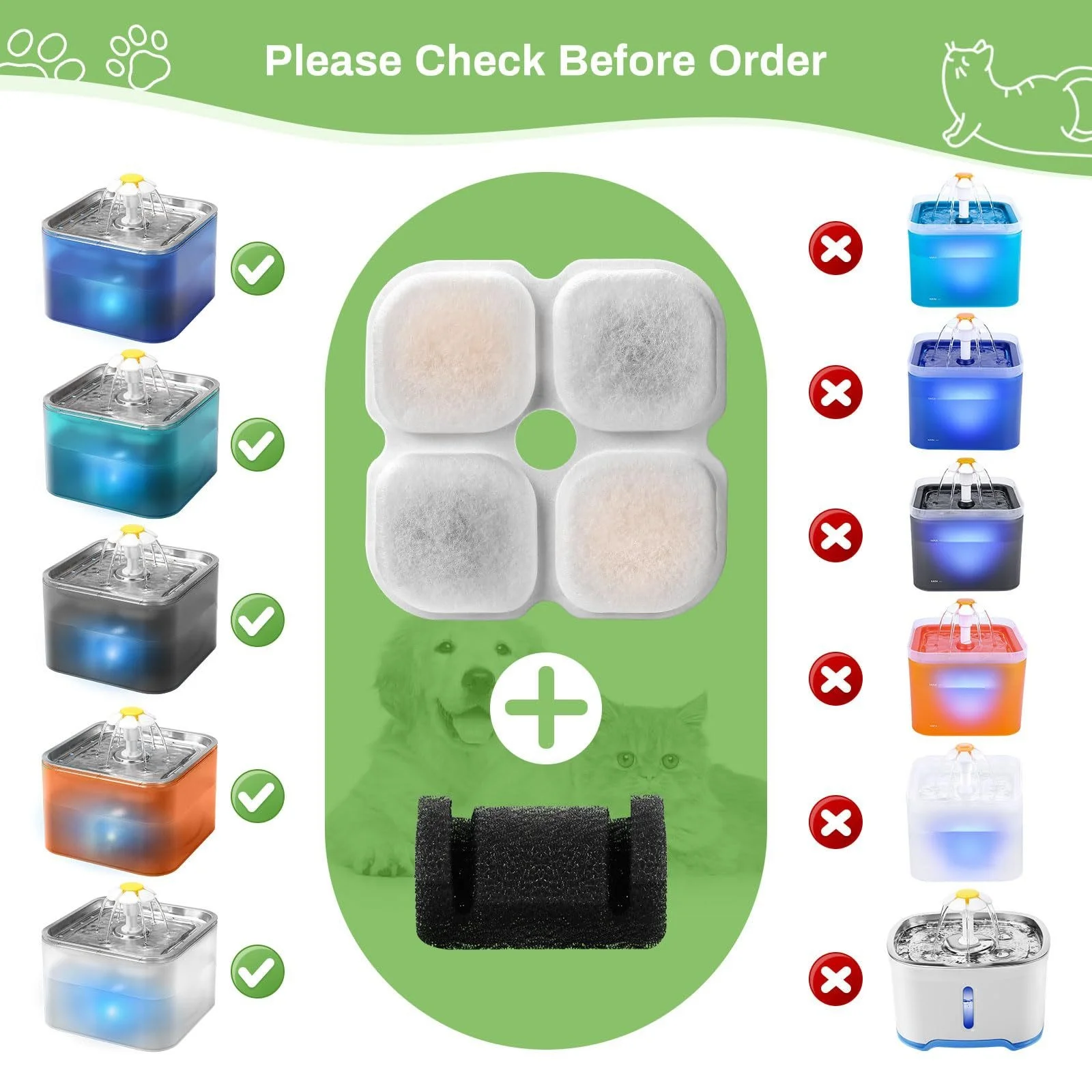 Fotografia 5: Elemento de filtro para dispensador de água de cristal Wonder Creature 3L 4,7 * 4,7 * 0,4 polegadas inclui 6 cartuchos de filtro + 6 em forma de U