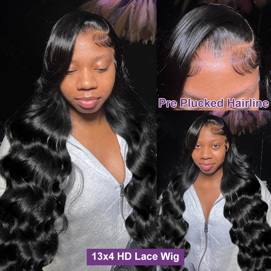 Smilegirl 220 Density 30 36 Inch Body Wave Lace Frontal Human Hair Wigs 13x6 13x4 Remy Transparent 5x5 Glueless Wig Lace Front Wig