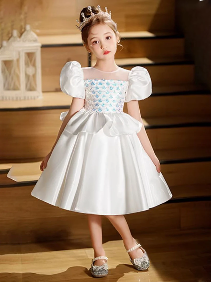 

Christmas Dress Flower Girls Dress For Birthday Formal Party Junior Concert Banquet Princess Gown Party Dress For Kids Birthday