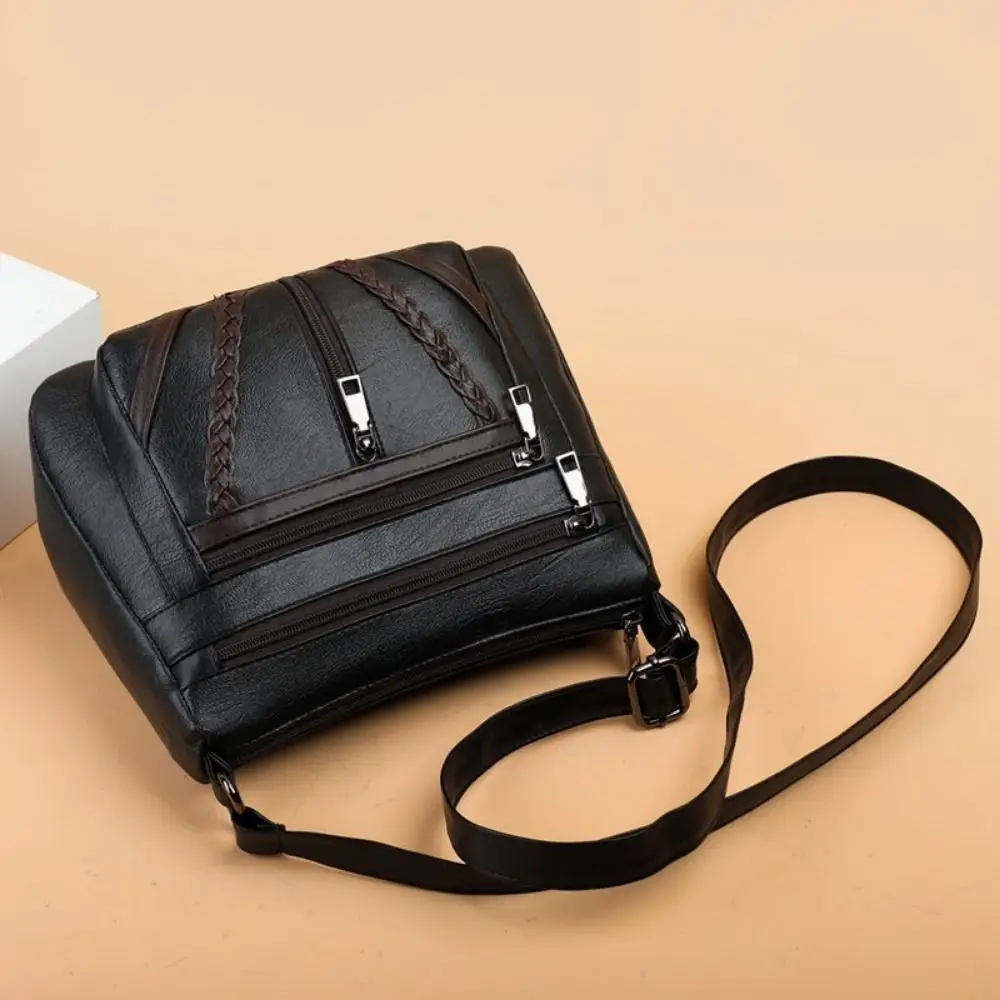 

Elegant Large Capacity Women PU Shoulder Bag PU Leather Minimalist Crossbody Handbag Vintage Waterproof Messenger Bag Outdoor