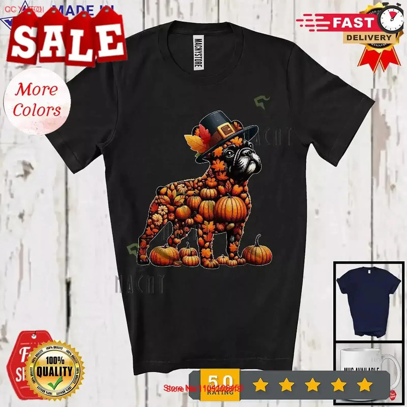 

Pumpkin Pilgrim French Bulldog Shape Wonderful Thanksgiving Fall Leaves T Shirt vintage Washed Slightly Casual