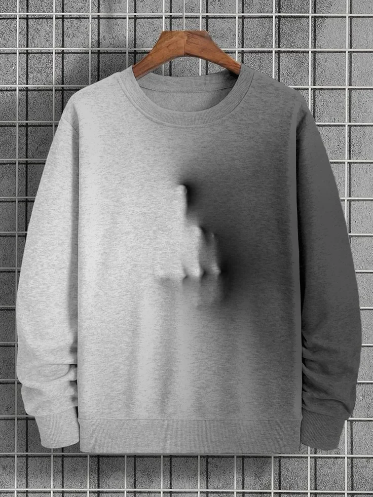 البوليستر فضفاض الرجال الخريف الجرافيك هوديس موضة جديدة اليد ثلاثية الأبعاد مطبوعة للجنسين بلوزات الذكور الملابس طويلة الأكمام البلوفرات #2