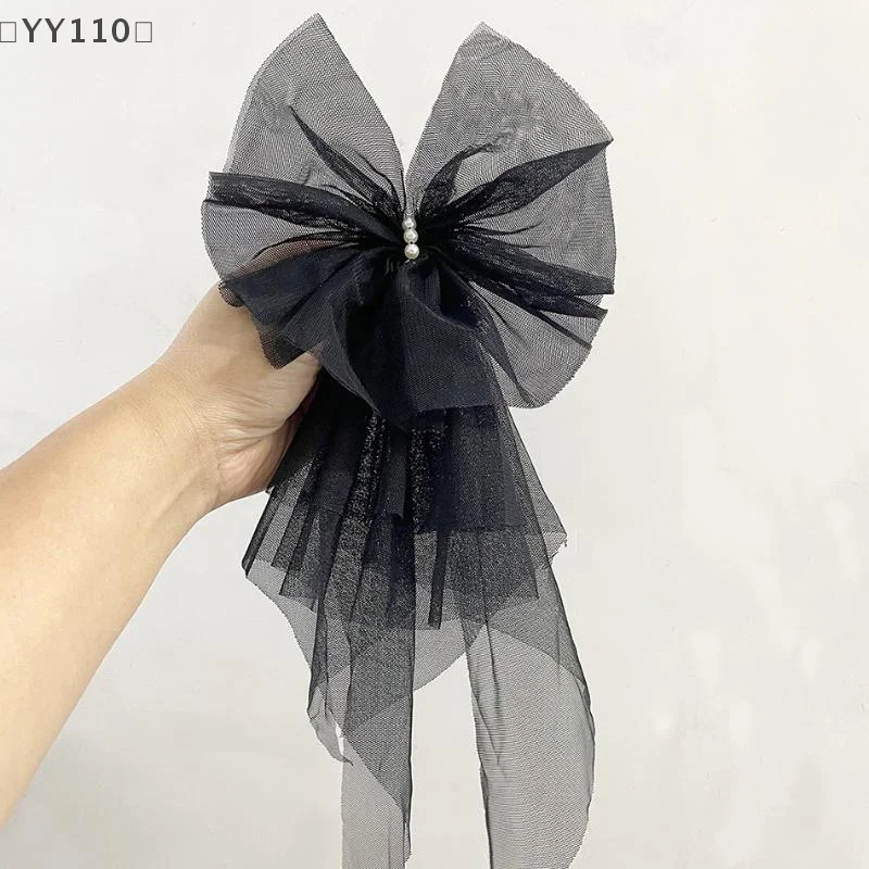 [-YY110」 خمر شبكة كبيرة القوس بروش ثنائي الغرض طوق دبوس مشبك شعر للنساء التعادل الصدار الملابس اكسسوارات الديكور