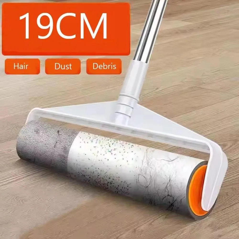Tearable Long Handle Lint Roller Brush Telescopic 19/24cm Pet Hair Remover Roller Mop For Home Bedroom Car Seats view 6