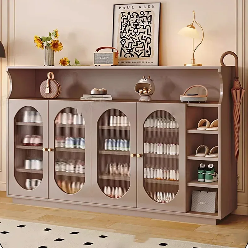x*-Transparent Hallway Shoe Shelf Slippers Entrance Hall Space Saving Shoe Shelf Cupboard Show Furniture./